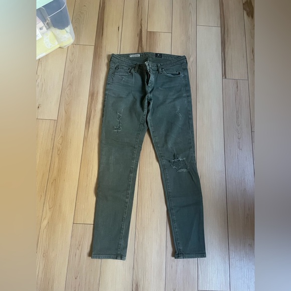 AG Adriano Goldschmied Forest Green Trousers - Picture 5 of 5